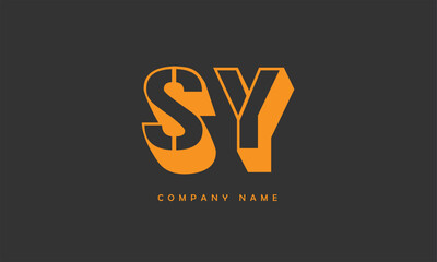 SY, YS, S, Y Abstract Letters Logo Monogram