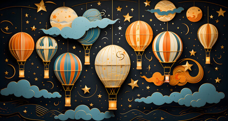 a bunch of balloons that are flying in the air - Powered by Adobe