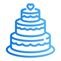 wedding cake gradient icon