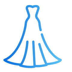 wedding dress gradient icon