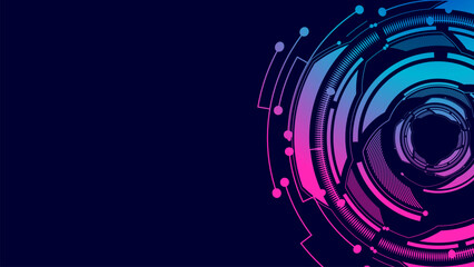 aesthetics Abstract technology circuit board circle background