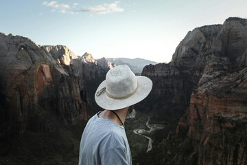 cowboy hat on the mountain