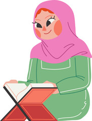 Muslim Woman Character Hijab