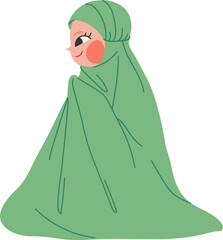 Muslim Woman Character Hijab
