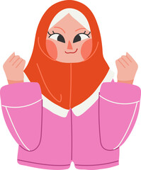 Muslim Woman Character Hijab