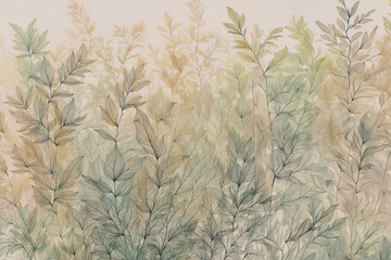 multicolors watercolor small foliage abstract background, soft pale color