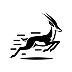 Springbok logo vector. springbok vector illustration. springbok wild animal - obrazy, fototapety, plakaty