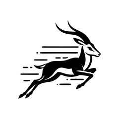 Springbok logo vector. springbok vector illustration. springbok wild animal