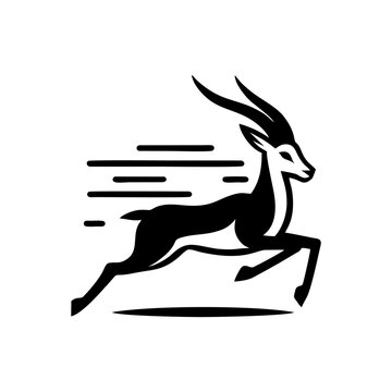 Springbok logo vector. springbok vector illustration. springbok wild animal