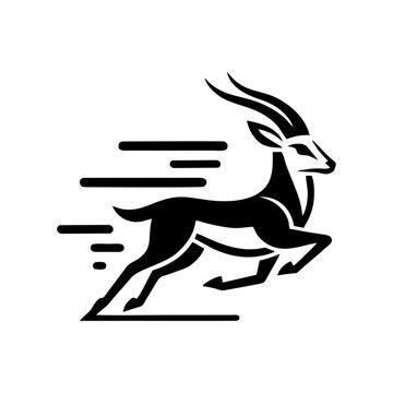 Springbok logo vector. springbok vector illustration. springbok wild animal