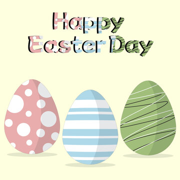 Vector illustration of an isolated cluster of Easter eggs