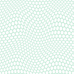 simple abstract modern green color polygon hexagon wavy pattern