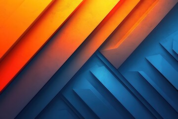 Abstract modern background gradient color. Orange and blue gradient arrow shape.