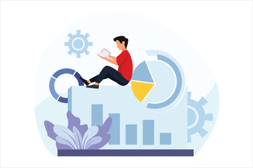 Business Management Flat Design Illustration