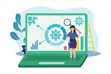 Business Management Flat Design Illustration