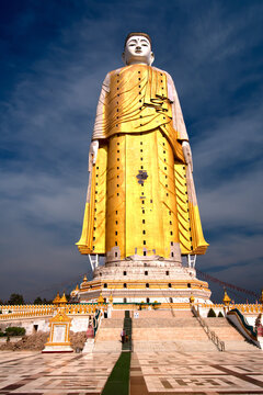 The Laykyun Sekkya is a statue of Gautama Buddha which stands 115.8-metre (380 ft) tall. It is located in the village of Khatakan Taung, near Monywa, Myanmar.