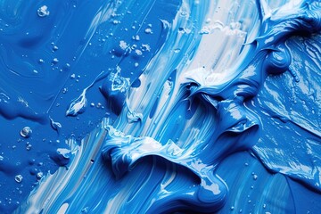 Blue paint splashes - obrazy, fototapety, plakaty