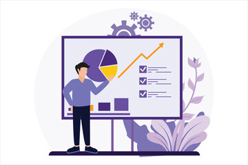 Business Management Flat Design Illustration