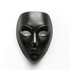 black mask on white background
