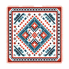 Vector Tatreez pattern design with Palestinian 