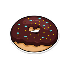 Delicious donut vector hand draw illustration