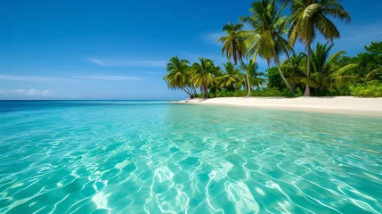 Möbelaufkleber Beautiful paradise tropical beach with turquoise ocean  © Ainur