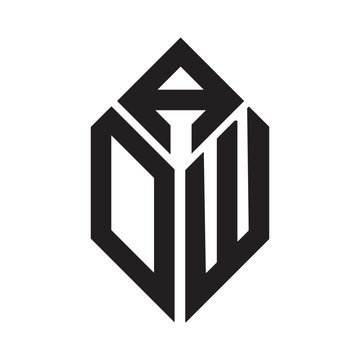 adw letter logo design. adw creative initials letter logo concept. adw letter design.
