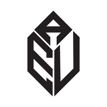 aeu letter logo design. aeu creative initials letter logo concept. aeu letter design.

