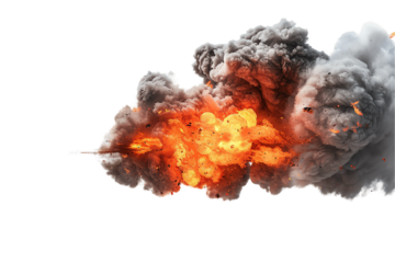 Bright Inferno: Flames Engulf Sky in Explosive Blaze