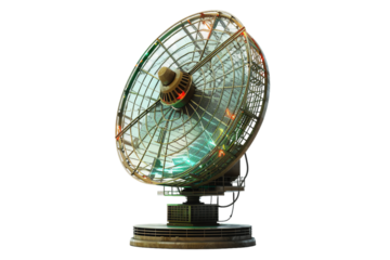 Isolated globe-shaped radio on white background