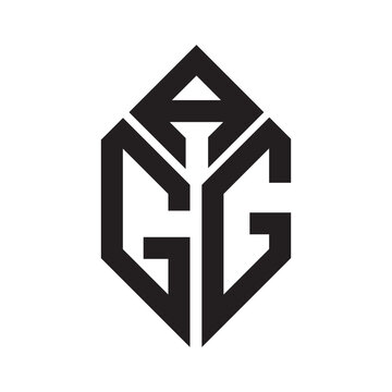 AGG letter logo design. AGG creative initials letter logo concept. AGG letter design.
