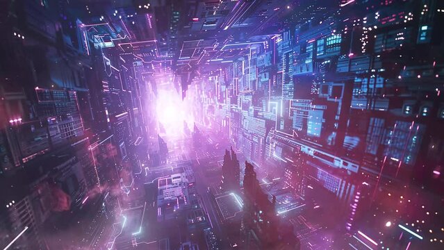 cinematic shot interdimensional anomaly. seamless looping overlay 4k virtual video animation background