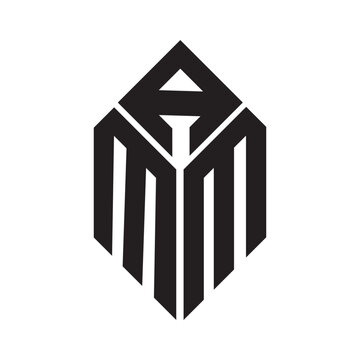 AMM letter logo design. AMM creative initials letter logo concept. AMM letter design.

