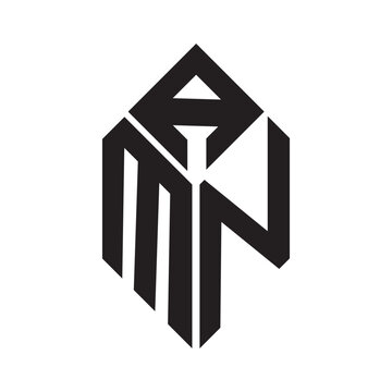 AMN letter logo design. AMN creative initials letter logo concept. AMN letter design.
