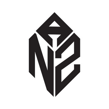 ANZ letter logo design. ANZ creative initials letter logo concept. ANZ letter design.

