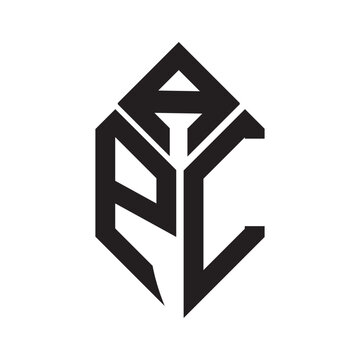 APL letter logo design. APL creative initials letter logo concept. APL letter design.
