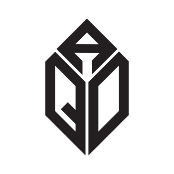 AQD letter logo design. AQD creative initials letter logo concept. AQD letter design.
