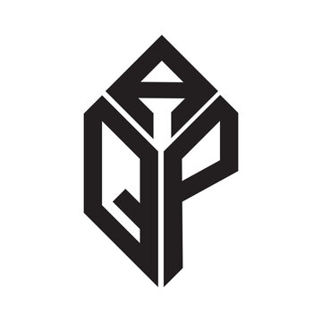 AQP letter logo design. AQP creative initials letter logo concept. AQP letter design.

