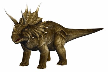 triceratops dinosaur 3d rendering © RiskySukandar