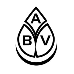  ABV creative circle letter logo concept. ABV letter design.