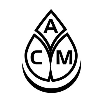  ACM creative circle letter logo concept. ACM letter design.