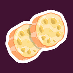 Leafy and Root Vegetables Flat Stickers 