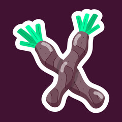 Stickers of Root Vegetables and Legumes 