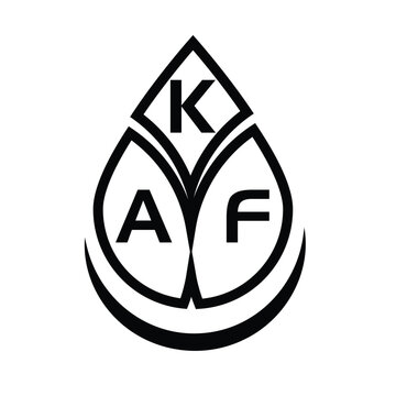 KAF letter logo design. KAF creative initials letter logo concept. KAF letter design.
