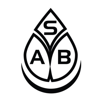 SAB letter logo design on White background. SAB creative initials letter logo concept. SAB letter design.
