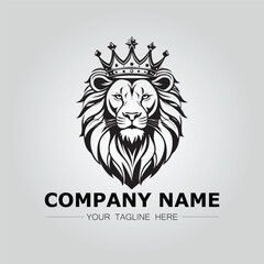 Head lion logo company design illustration vector image