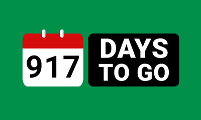 917 days to go last countdown. nine hundred and seventeen days go sale price offer promo deal timer, 917 days only