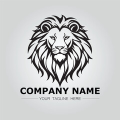 Head lion logo company design illustration vector image