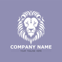 Head lion logo company design illustration vector image