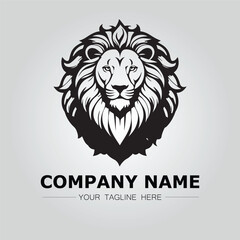 Head lion logo company design illustration vector image